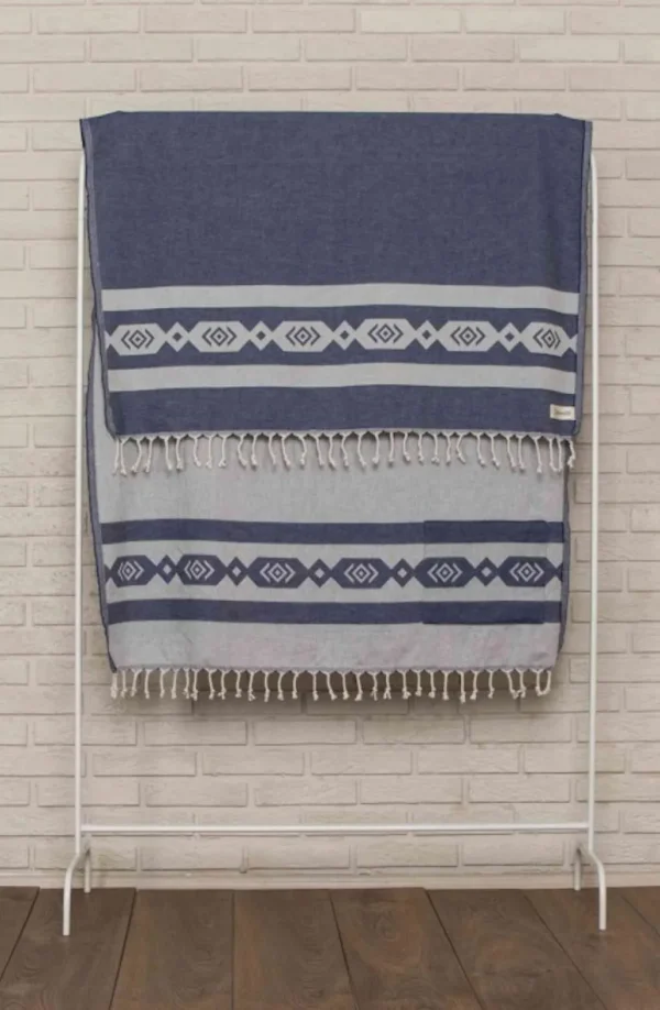 Online Acapulco Organic Turkish Towel with Zipper Pocket Towels
