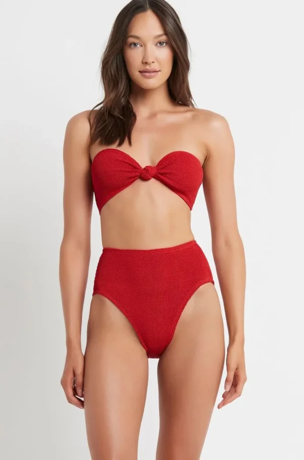 Sale Baywatch Red The Palmer Bottom | Gone Bananas Beachwear | San Diego Minimal Coverage Bottom | High Waist Bottom