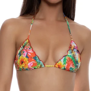 Clearance Birds Of Paradise Crystallized Wavy Triangle Top | Gone Bananas Beachwear Triangle Top