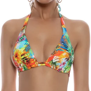 Best Birds Of Paradise Triangle Halter Top | Gone Bananas Beachwear | SD Halter Top | Cup Size Top