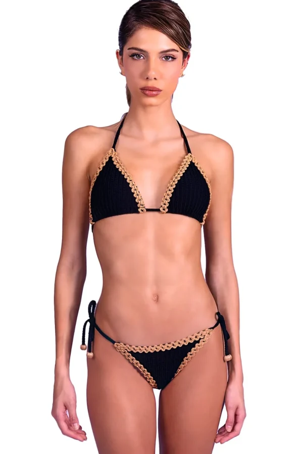 Online Cotton Chain Bikini Top Triangle Top