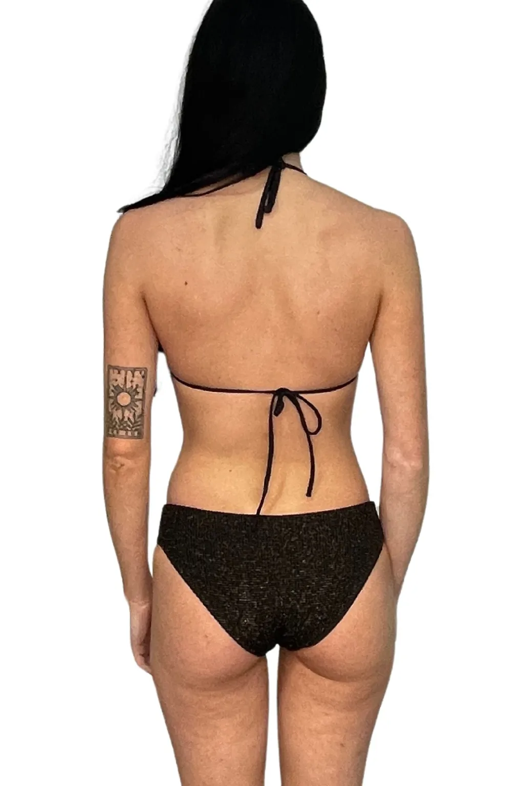 black_crinkle_lurex_rever_0.webp Clearance Crinkle Lurex Reversible Classic Bikini Bottom | Gone Bananas Beachwear Full Coverage Bottom
