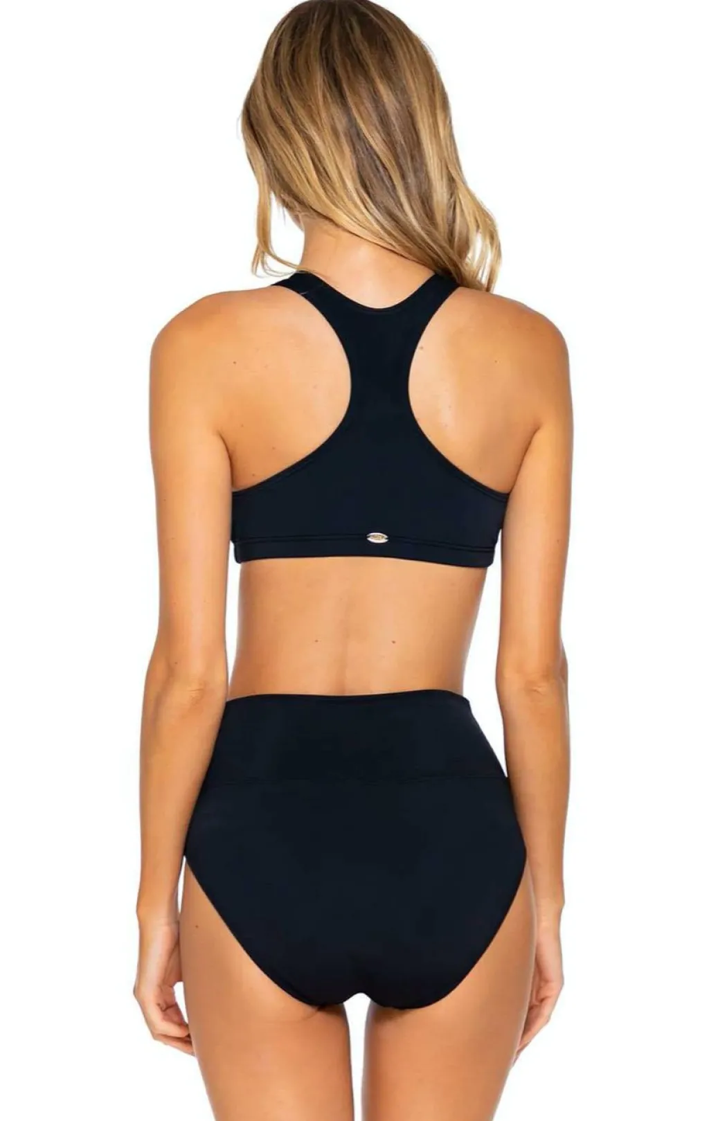 black_hannah_high_waist_b_0.webp Hot Hannah High Waist Bottom at Gone Bananas Beachwear, San Diego High Waist Bottom | Full Coverage Bottom