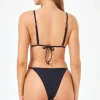 Hot Black Ribbed Remi Bikini Bottom Minimal Coverage Bottom | Brazilian Bottom