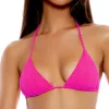Fashion Blazing Pink Wavy Baby Seamless Triangle Top | Gone Bananas Beachwear Triangle Top