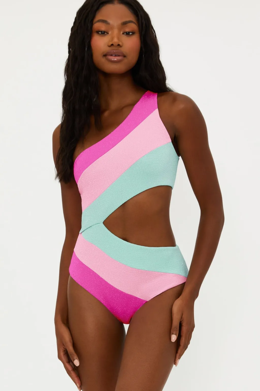 blossom_colorblock_scrunc_0.webp Hot Blossom Colorblock Scrunch Joyce One Piece High Leg One Pieces
