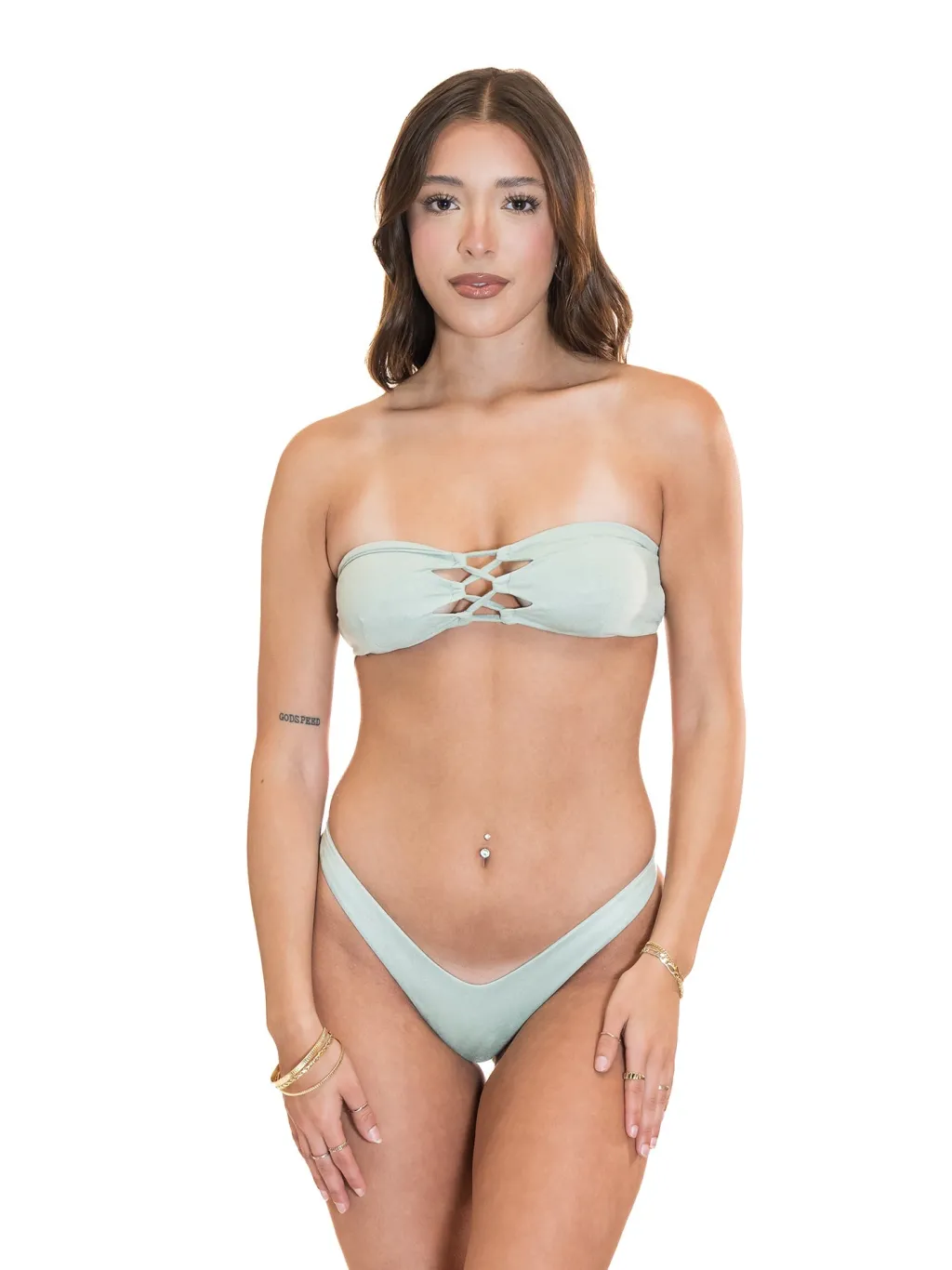 boho_mint_criss_cross_ban_0.webp Outlet Boho Mint Criss Cross Bandeau Top Bandeau Top