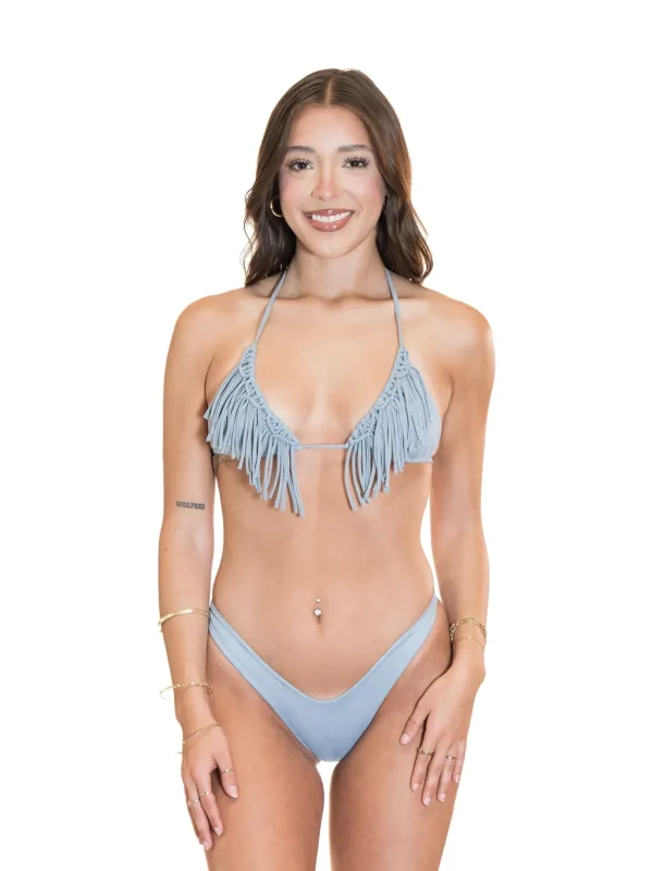 Outlet Boho Nile High Leg Thong Bottom | Gone Bananas Beachwear | San Diego, CA | Minimal Coverage Bottom | High Leg Bottom