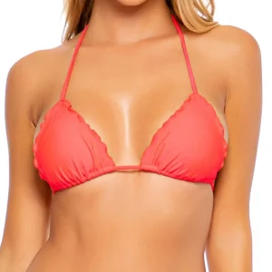 Outlet Bombshell Red Cosita Buena Wavey Triangle Top | Gone Bananas Beachwear Triangle Top