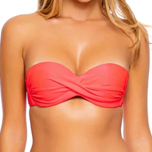 Hot Bombshell Red Cosita Buena Underwire Push Up Bandeau Top | Gone Bananas Beachwear Underwire Top