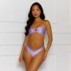 Fashion Bubblegum Blossom Strapless Bandeau Bikini Top Bandeau Top