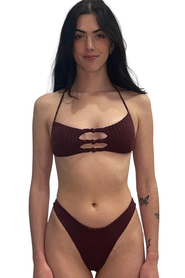 Hot High Leg Thong Bikini Bottom | Gone Bananas Beachwear | Swim Minimal Coverage Bottom | High Leg Bottom
