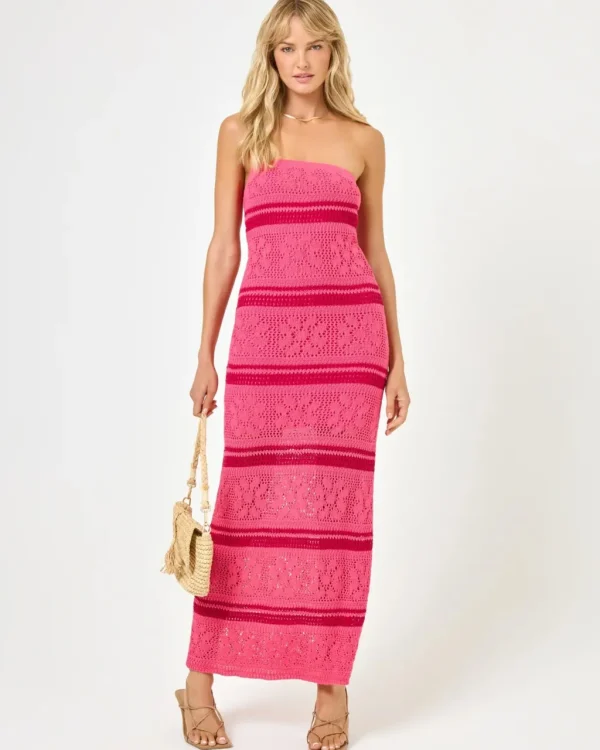 Discount Cali Blooms Stripe Rosalia Dress Dresses