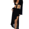 Hot Cosita Buena Ruffle High Lo Slit Skirt | Gone Bananas Beachwear | Swim Shorts, Pants And Skirts