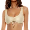 New Cosita Buena Wavy Scoop Neck Drawstring Top | Gone Bananas Beachwear Bralette Top