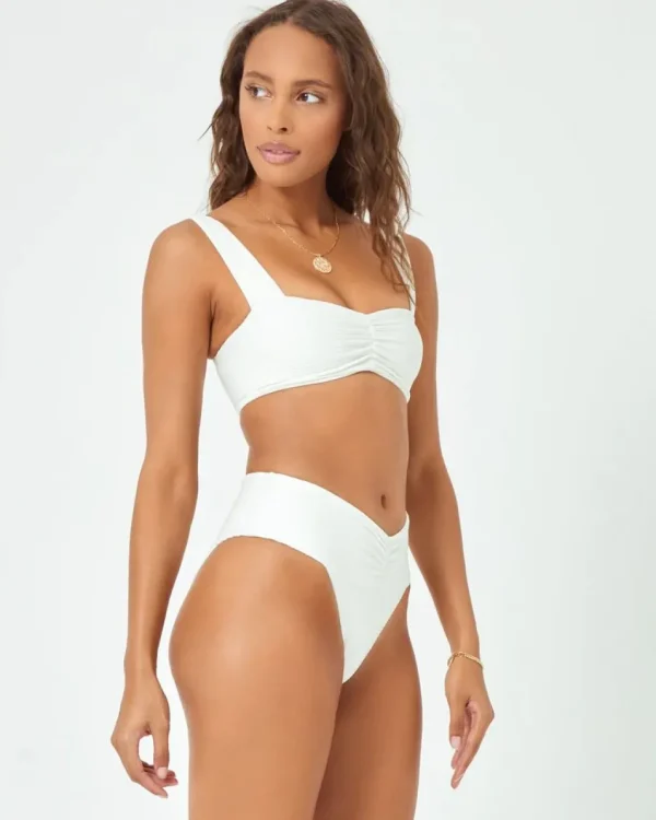 New Cream Eco Chic Repreve Marlee Bikini Top Bralette Top