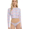 Hot Daydream Let It Be Crop Rashguard Cover Ups