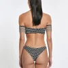 Hot Domino Day Shelley Bikini Bottom | Gone Bananas Beachwear | San Diego Minimal Coverage Bottom | High Leg Bottom