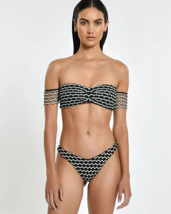 Hot Domino Day Shelley Bikini Bottom | Gone Bananas Beachwear | San Diego Minimal Coverage Bottom | High Leg Bottom