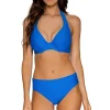 Fashion Electric Blue Muse Halter Top Cup Size Top