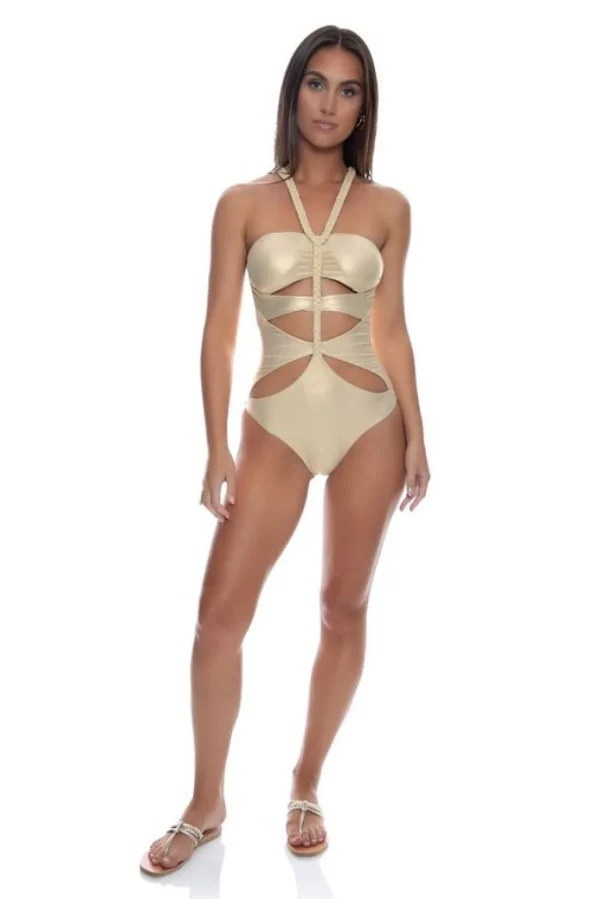 Online Gold Rush Sail On Braided Cut Out One Piece High Leg One Pieces