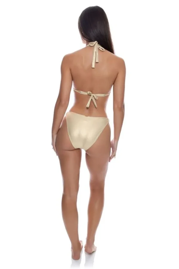 Best Gold Rush Sail On Braided Triangle Halter Top Cup Size Top | Halter Top