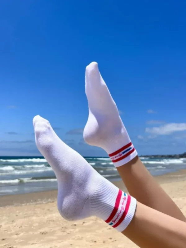 Sale Gone Bananas Beachwear Striped Ankle Sock Socks