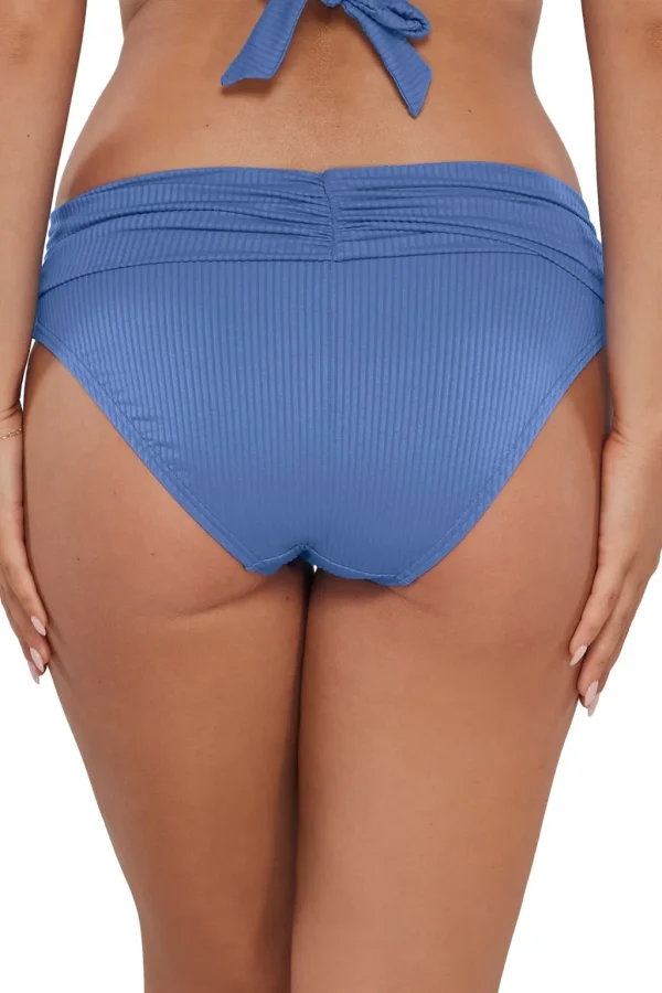 Outlet Harbor Blue Sandbar Rib Unforgettable Bottom | Gone Bananas Beachwear Full Coverage Bottom
