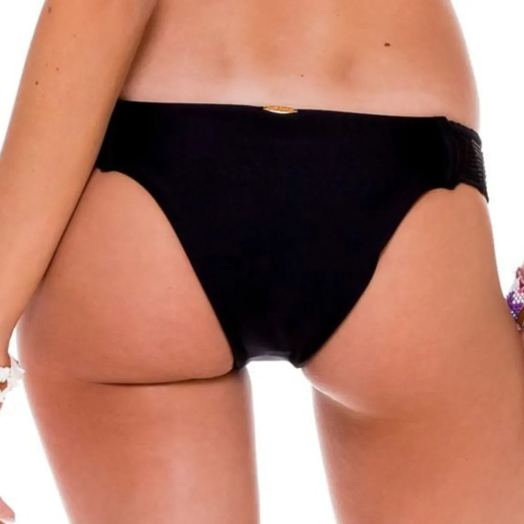 heart_of_a_hippie_black_w_1.webp Fashion Heart Of A Hippie Weave Moderate Bottom | Gone Bananas Beachwear Moderate Coverage Bottom