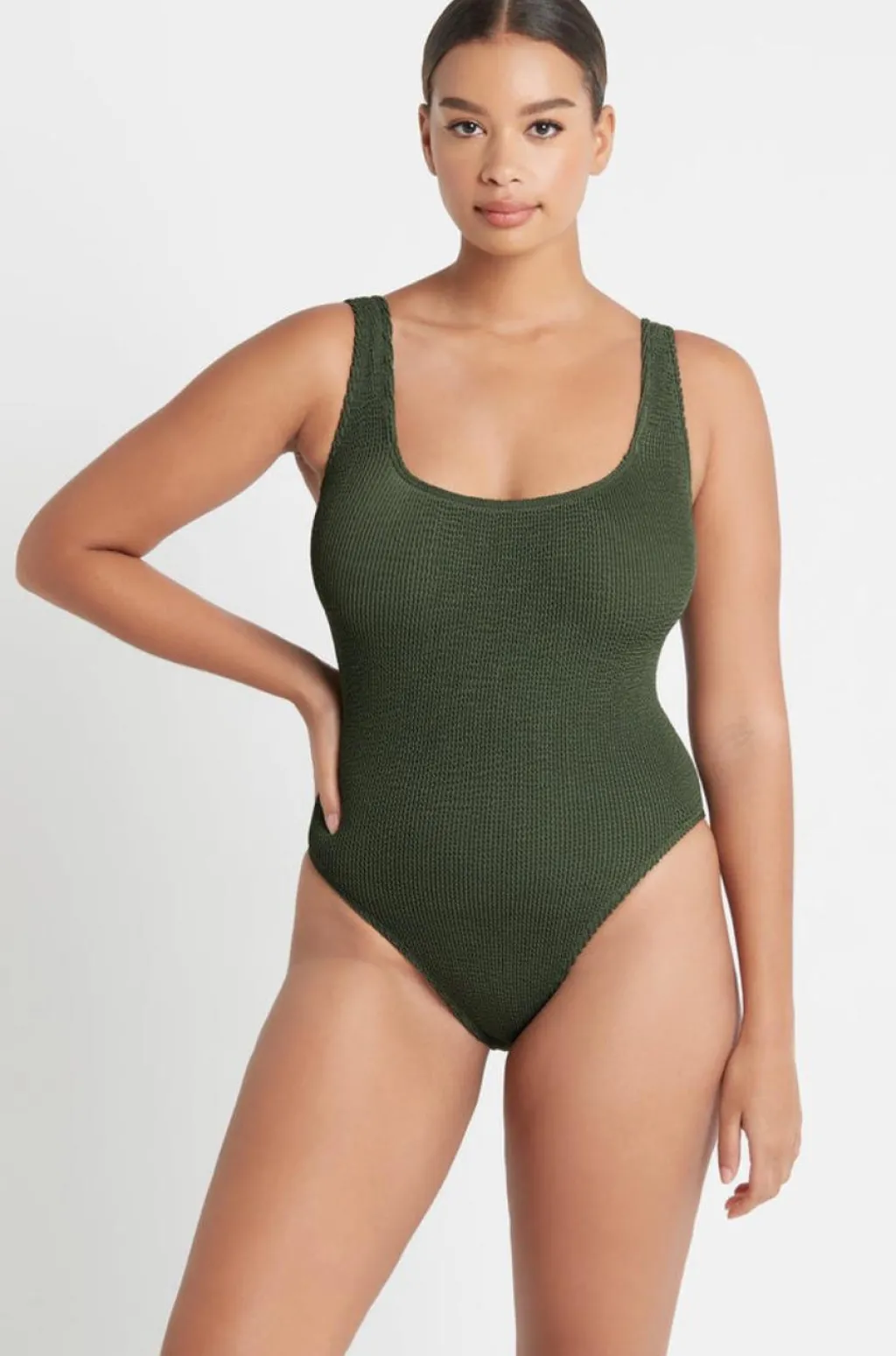 khaki_the_madison_one_pie_0.webp Clearance The Madison One Piece | Gone Bananas Beachwear | San Diego Standard Cut One Pieces