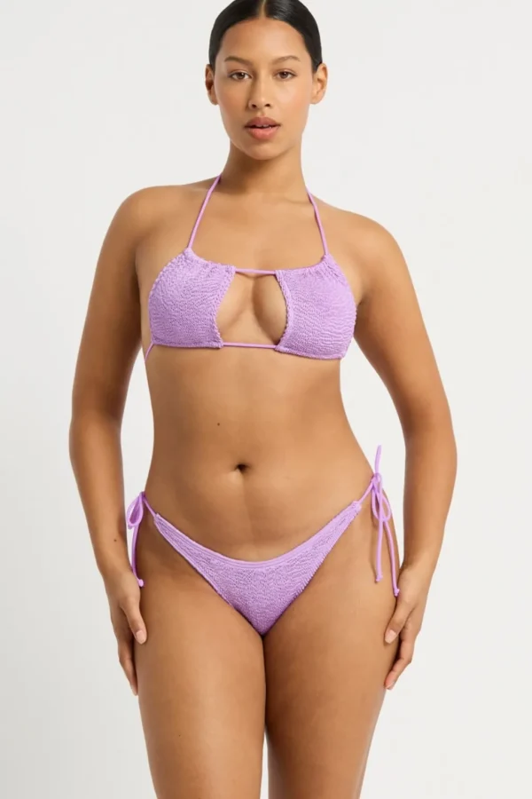 New Lilac Shimmer The Serenity Bottom Tie Side Bottom | Minimal Coverage Bottom