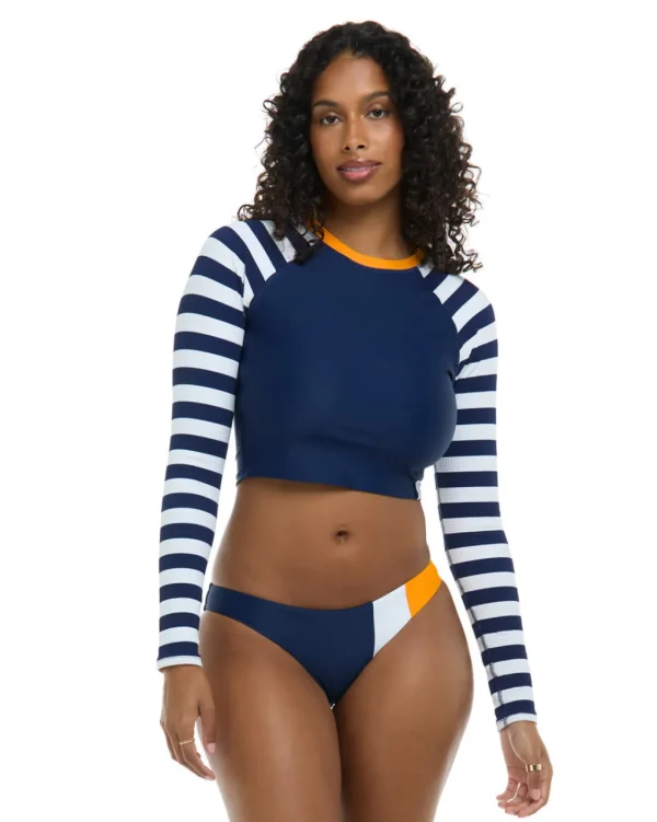 Hot Maritime Let It Be Crop Rashguard Cover Ups