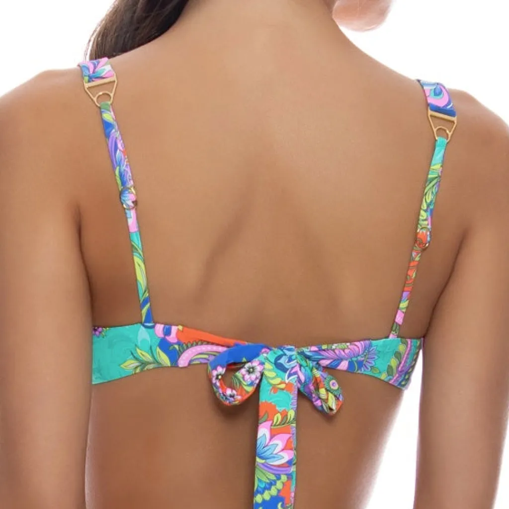 multicolor_in_the_groove__1-2.webp Clearance In the Groove Wide Strap Ruched Underwire Top Underwire Top
