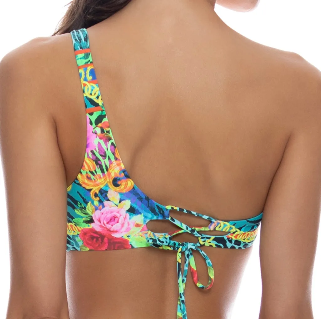multicolor_wild_blooms_as_1.webp Online Multicolor Wild Blooms Asymmetric Ring Chain Cut Out Top One Shoulder Top