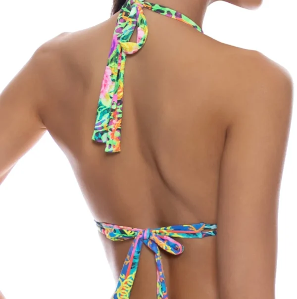Outlet Multicolor Wild Blooms Ring Triangle Halter Top Halter Top | Cup Size Top