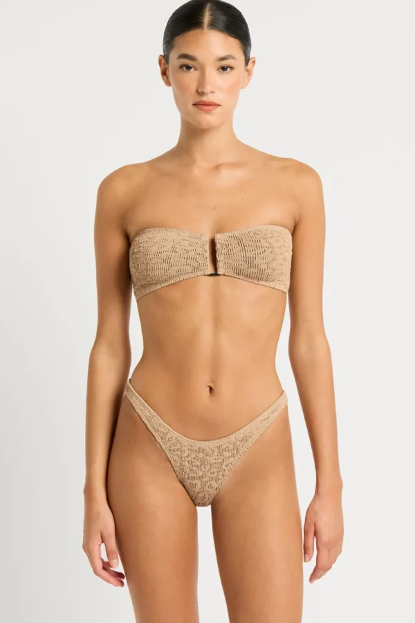Clearance Oat Leopard Blake Bandeau Top Bandeau Top