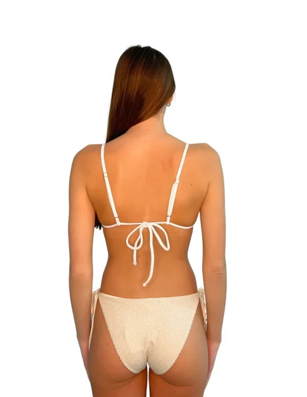 Outlet Crinkle Lurex Bottom Tie Side Bottom | Moderate Coverage Bottom