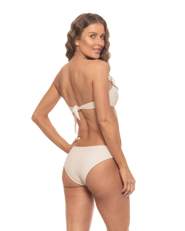 Fashion Crinkle Lurex Reversible Classic Bikini Bottom | Gone Bananas Full Coverage Bottom