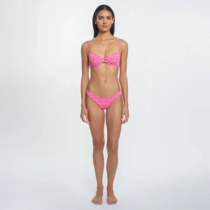 Clearance Pink Athena Shelley Cheeky Bottom Minimal Coverage Bottom | Brazilian Bottom