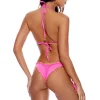 Clearance Luli Adore Wavy Luxe Stitch Brazilian Tie Side Ruched Back Bottom Tie Side Bottom | Minimal Coverage Bottom