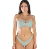 New 2 Slit Bandeau Top Bandeau Top