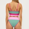 Hot Sage Bloom Colorblock Emmy Bottom Moderate Coverage Bottom