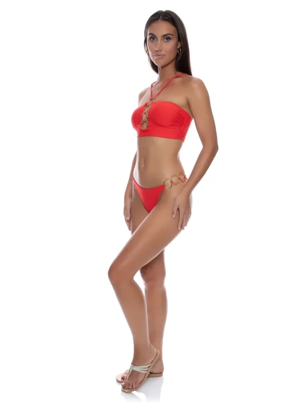 Fashion Inner Circle Ring Brazilian Bottom Minimal Coverage Bottom | High Leg Bottom
