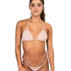 Fashion Sorbet Overlay Cut Out Tri Top Triangle Top