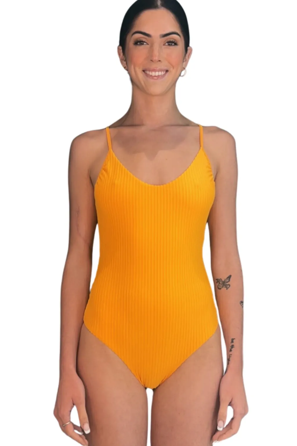 vintage_stripe_saffron_cu_0.webp Sale Vintage Stripe Cutie One Piece Standard Cut One Pieces