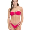 Fashion Ribbed Criss Cross Bandeau Top Bandeau Top