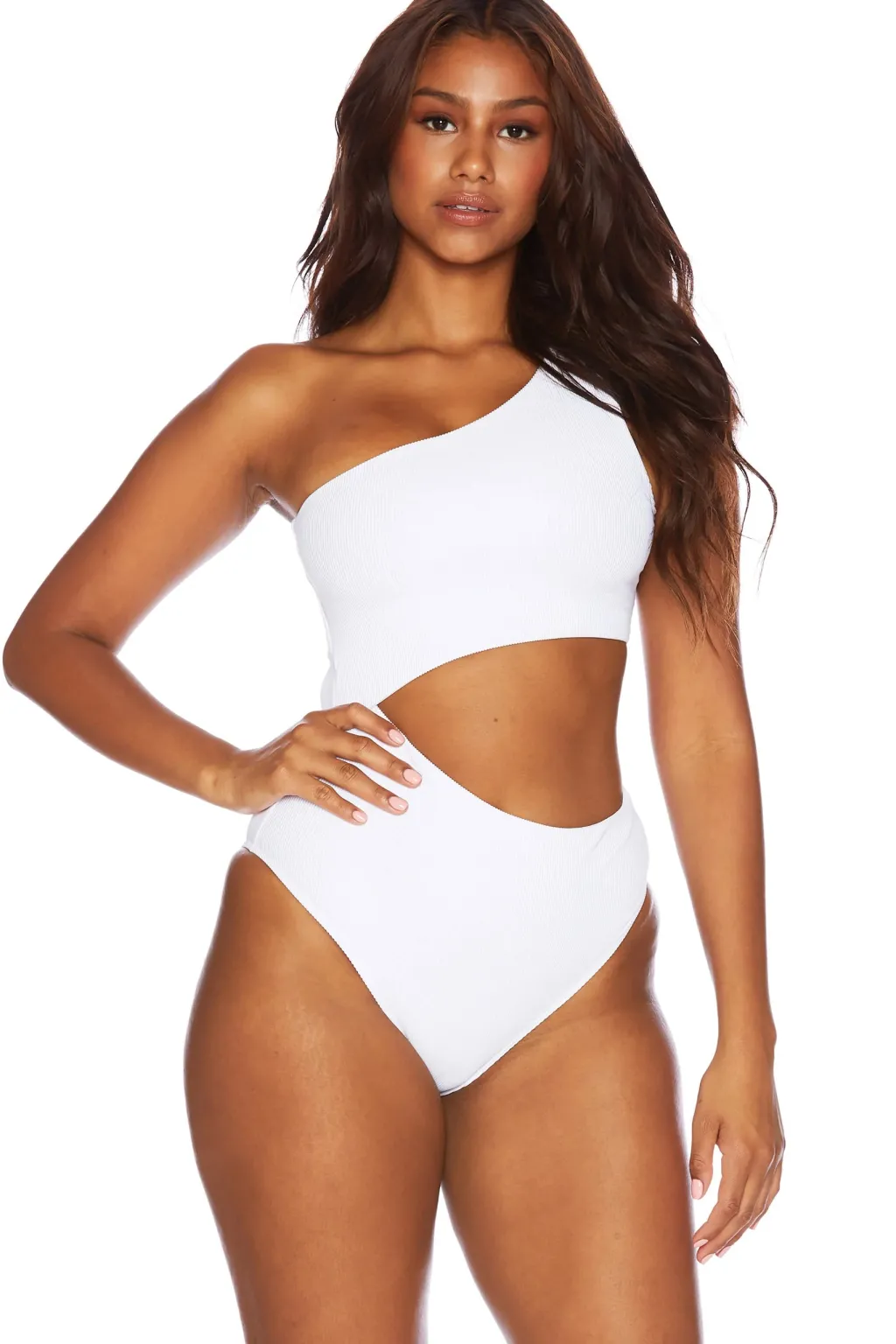 white_celine_one_piece__g_2.webp Online Celine One Piece | Gone Bananas Beachwear | San Diego | Swimwear High Leg One Pieces