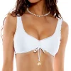 Online Cosita Buena Wavy Scoop Neck Drawstring Top | Gone Bananas Beachwear Bralette Top