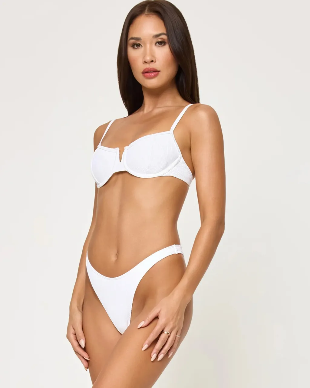 white_donnie_bitsy_bottom_2.webp Best Donnie Bitsy Bottom Minimal Coverage Bottom | High Leg Bottom
