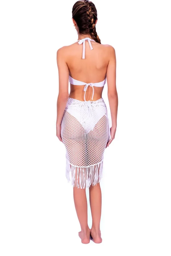 Fashion Fish Net Flapper Sarong Cover Ups